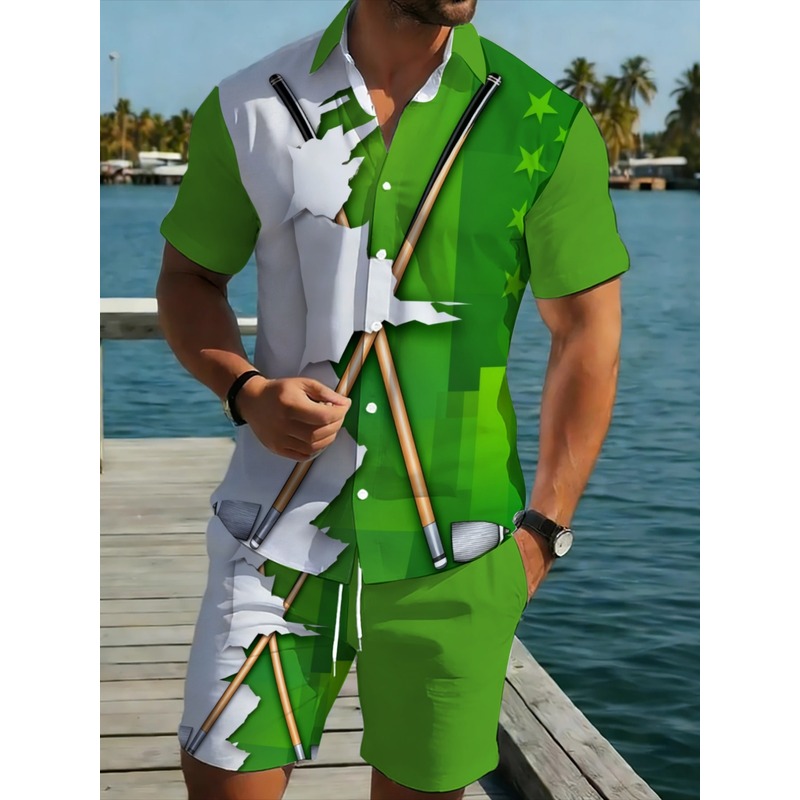 Golf Clubs - Set Camicia e Pantaloni Leggeri Casual